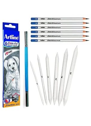 Artline Drawing Pencil with Paper Stumps, Blender, and Pencil Extender