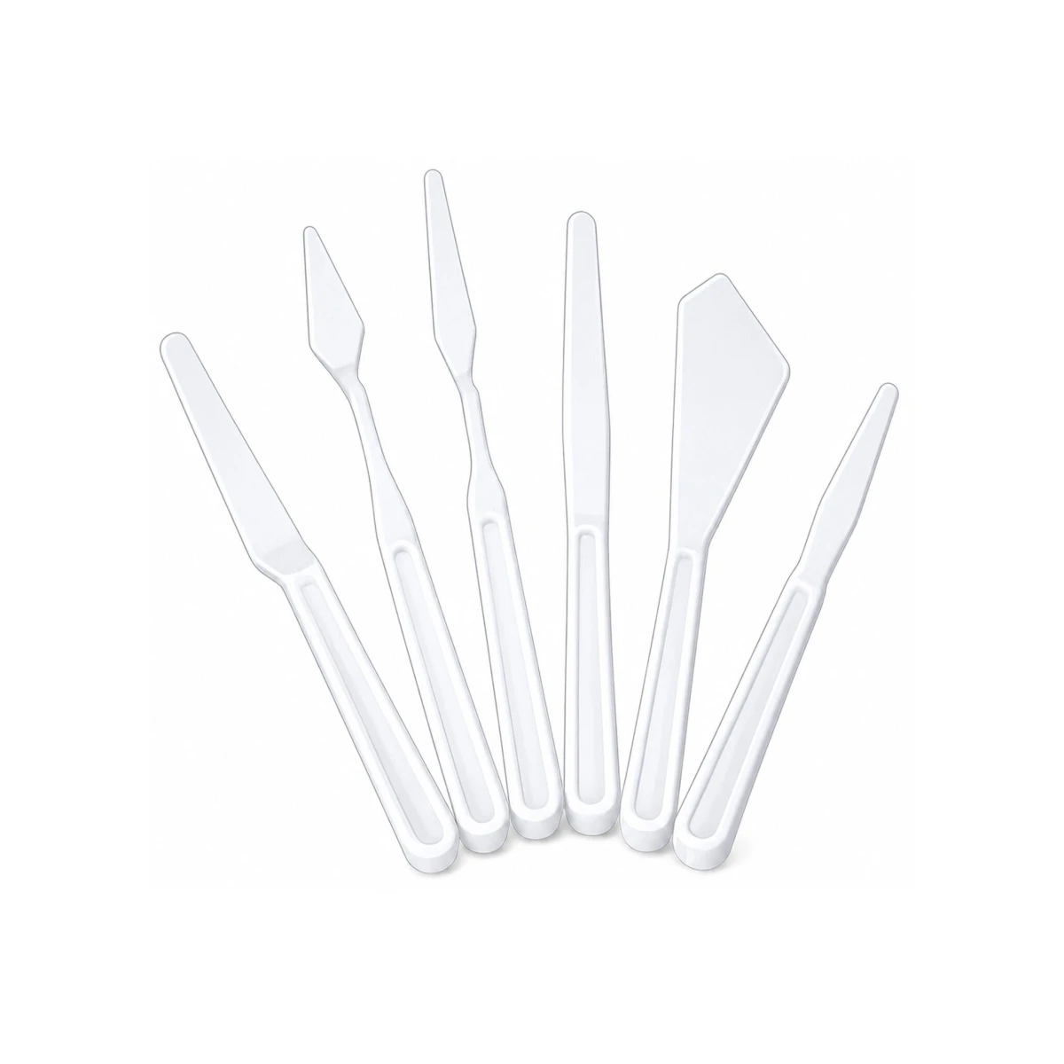 Anvis Plastic Painting Palette Knife Set of 5 pcs For Acrylic Drawing, Art Craft