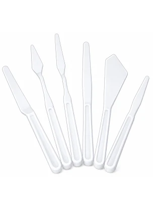 Anvis Plastic Painting Palette Knife Set of 5 pcs For Acrylic Drawing, Art Craft