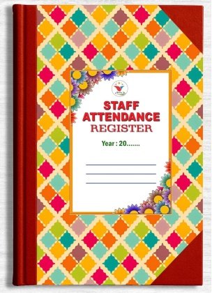 Staff Attendance Register | 50 Sheets | 100 Pages | Hard Bound