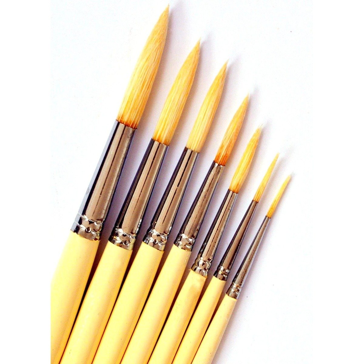 Drawing HOG Hair Brush Artist Quality Paint Brush Set (7 Pcs)