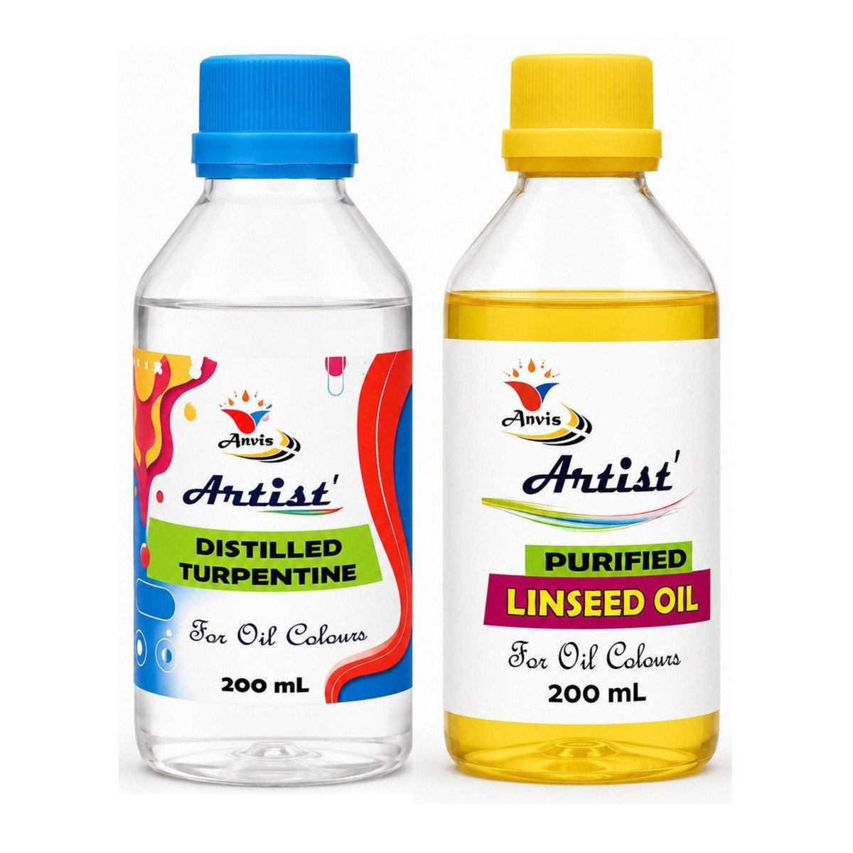 ANVIS Purified Linseed with Turpentine for Oil Color Drawing | 200 ml each…