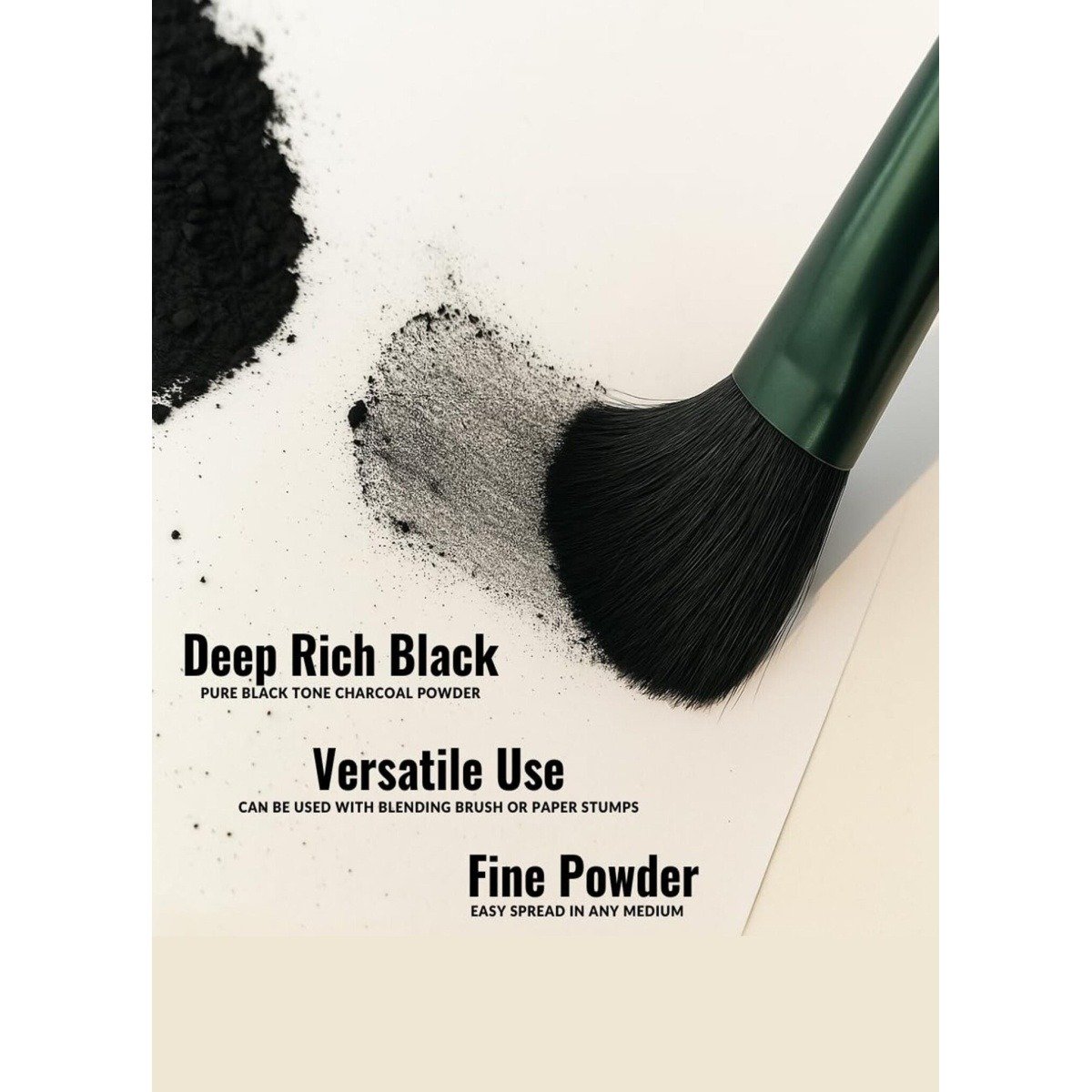 Anvis Artist Black Charcoal Powder for sketching, drawing