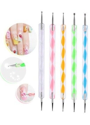 Anvis Embossing Stylus Double End Tracing Dotting Pen Tool Set for Nail Art