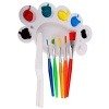 Kids Painting Brush Set-5 Pcs Nylon Bristles Brush, 1 Palette Knife, 1 Palette