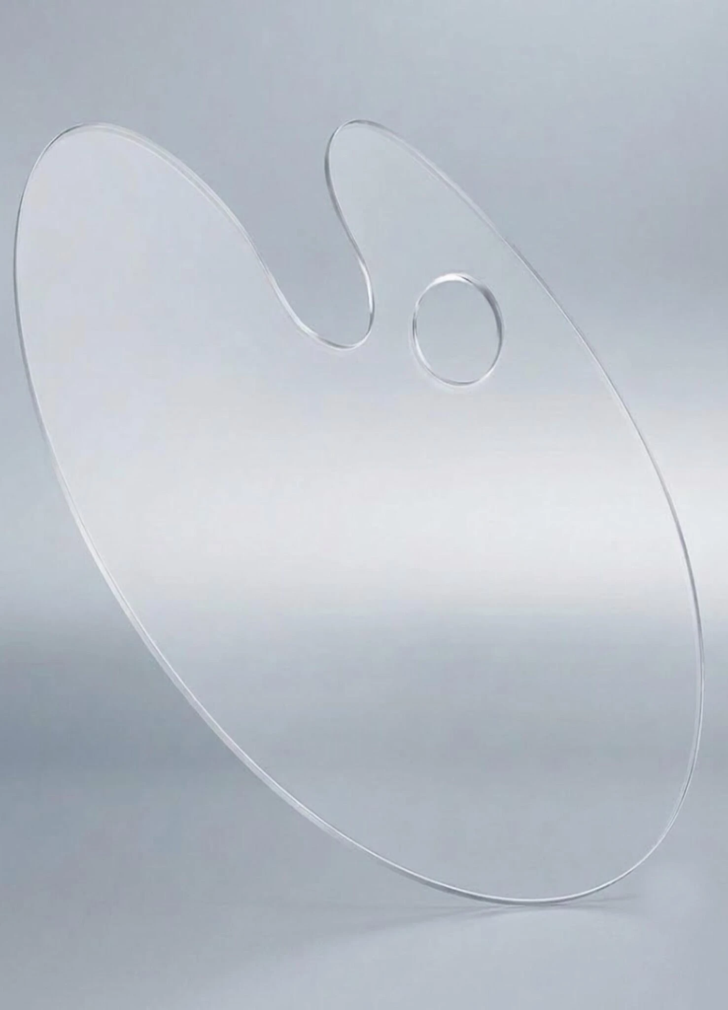 OVAL SHAPED CLEAR TRANSPARENT PALETTE Oval Shaped Clear Transparent Palette