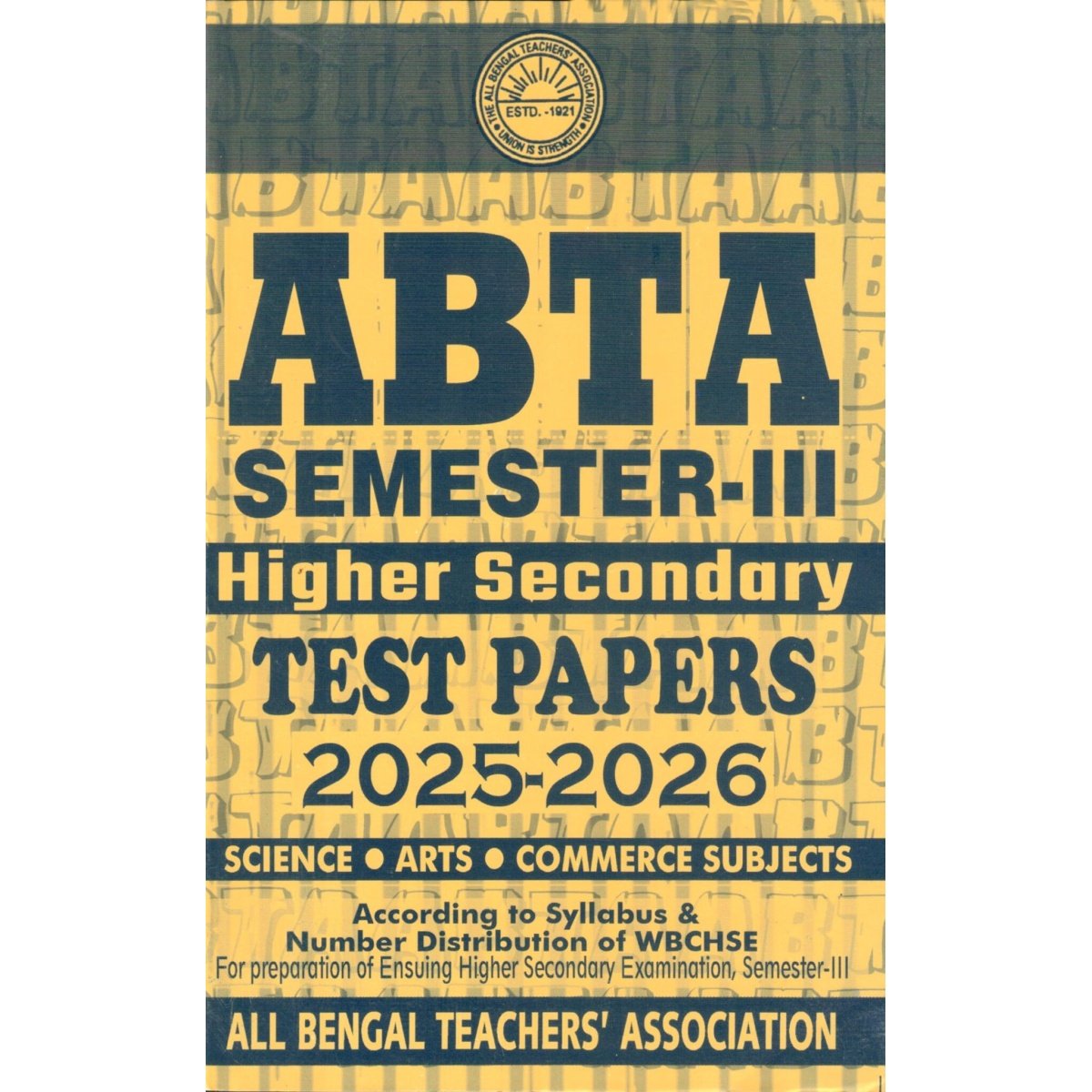 ABTA Higher Secondary TEST PAPERS Class 12 Semester-3 | 2025-26