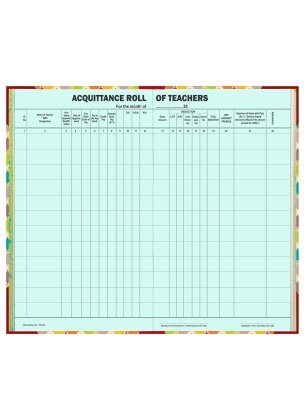 Teacher Acquittance Register | 50 Sheets | 100 Pages | Hard Bound