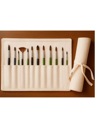 Anvis Brush Roll Up Case | 10 Pockets