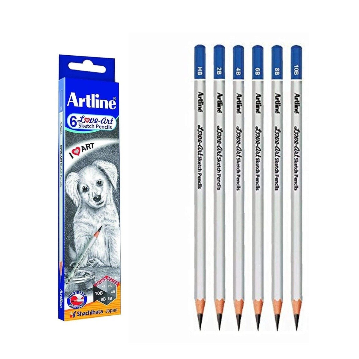 Anvis Paper Stump Blender and Artline Drawing Sketch Pencils
