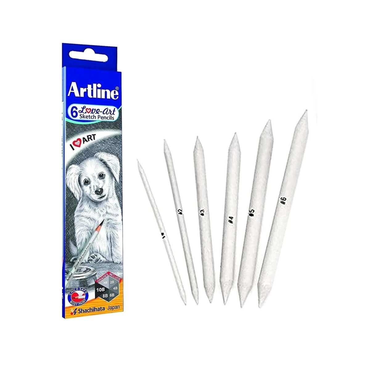 Anvis Paper Stump Blender and Artline Drawing Sketch Pencils