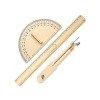 Wooden Compass | Protractor | 18 in Ruler for Teachers Drawing on Blackboard in Schools, Classes, and Any Teaching Purpose