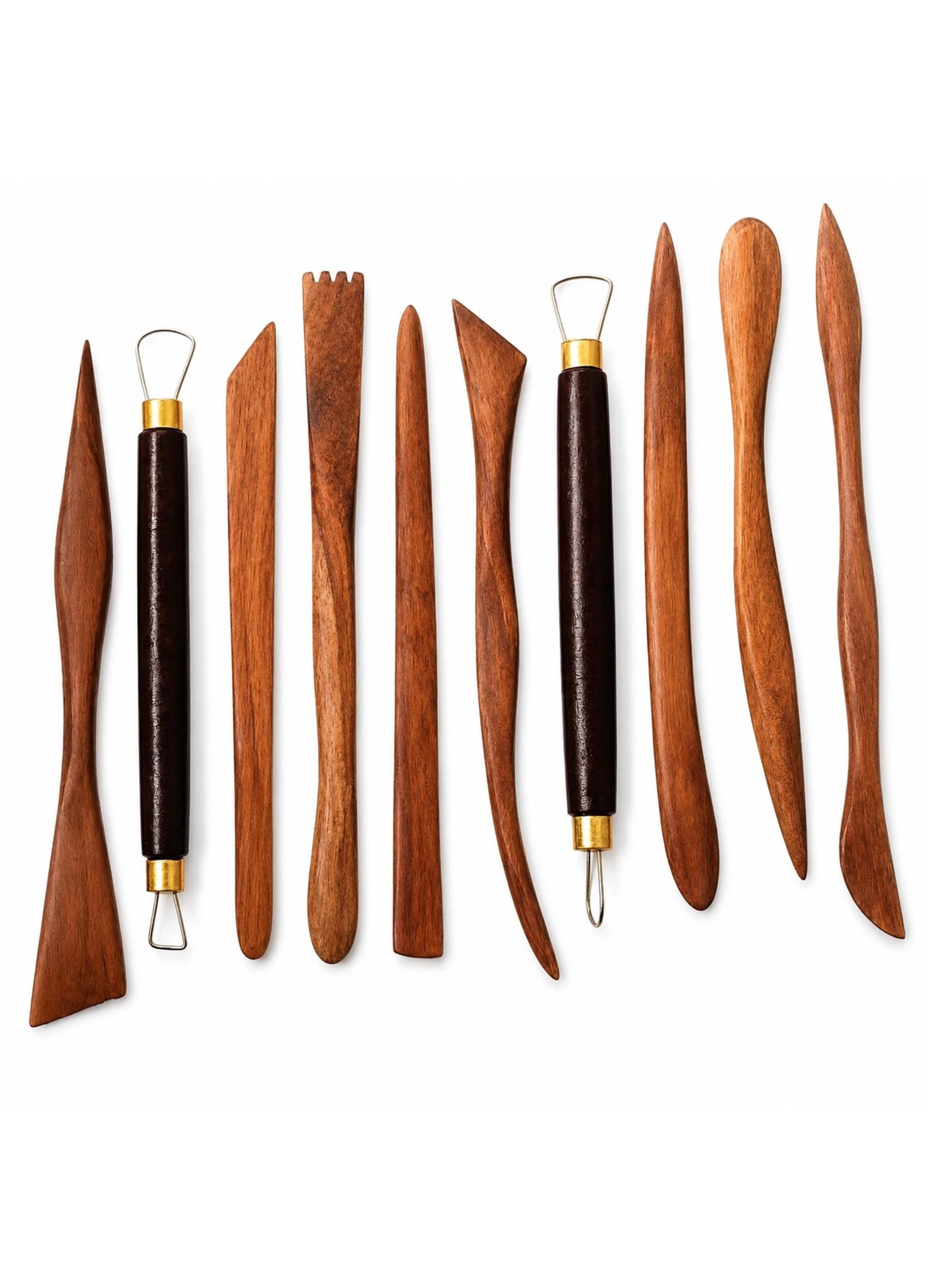 Anvis Wooden Clay Modeling Tools 10 Pcs Anvis Wooden Clay Modelling Tools 10 Pcs for Sculpting, Crafting, Modelling, and Pottery Art Clay Claytool