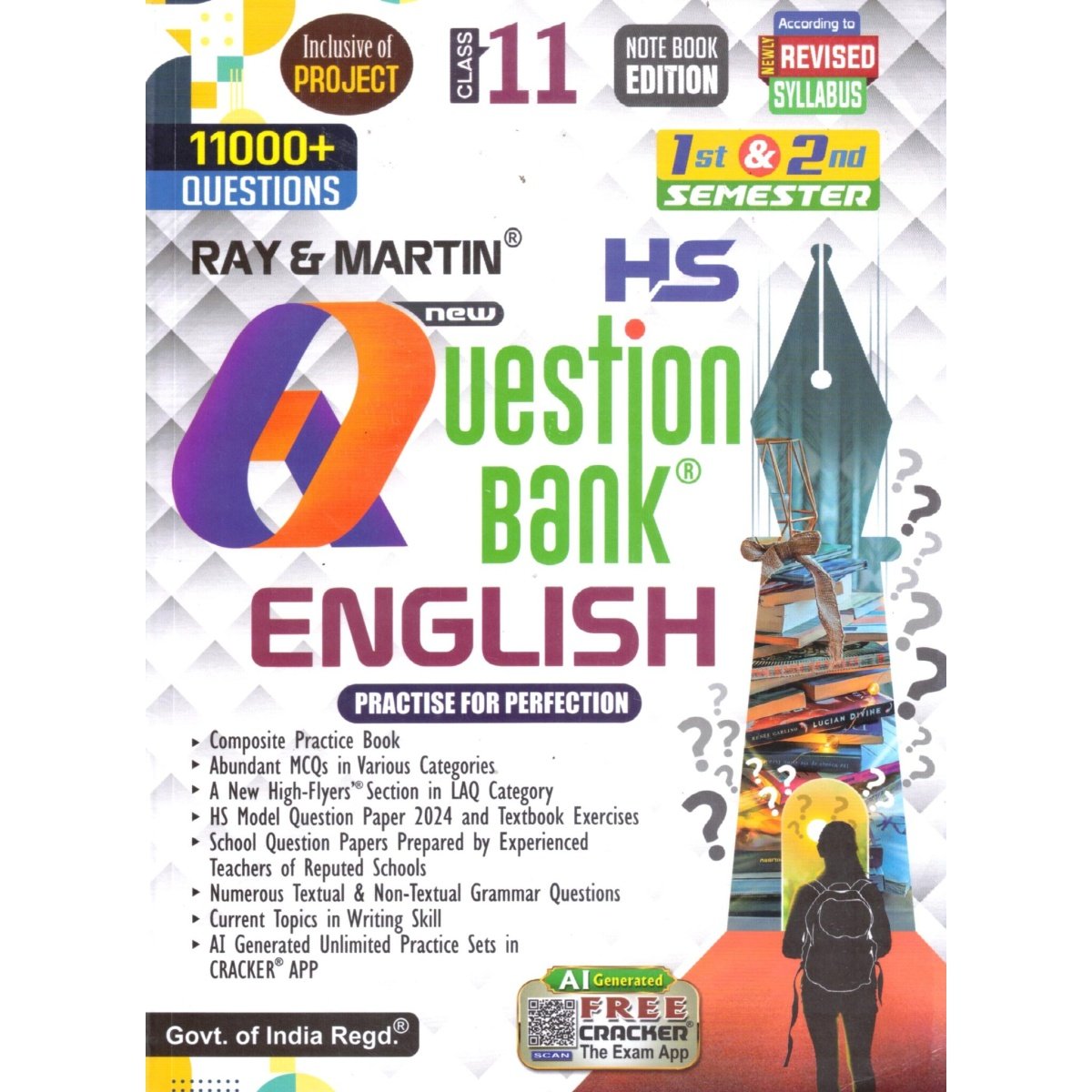 Question Bank English Class-11 | Semester-1, 2 Combined 2026 [Ray Martin]