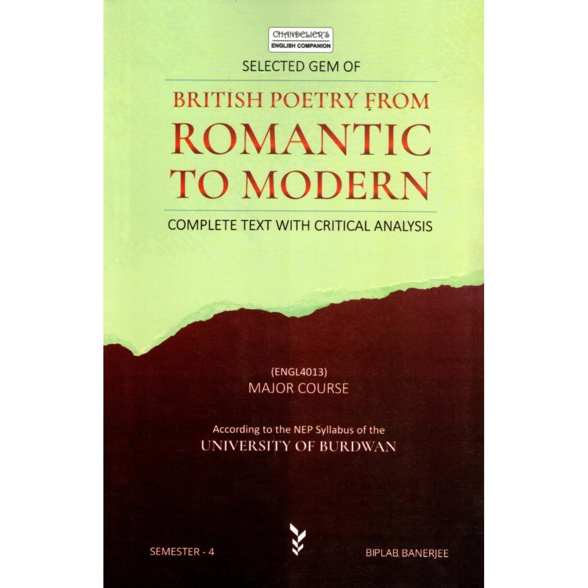 Selected GEM of British Poetry From Romantic To Modern | Major Course | Semester-4 | Burdwan University