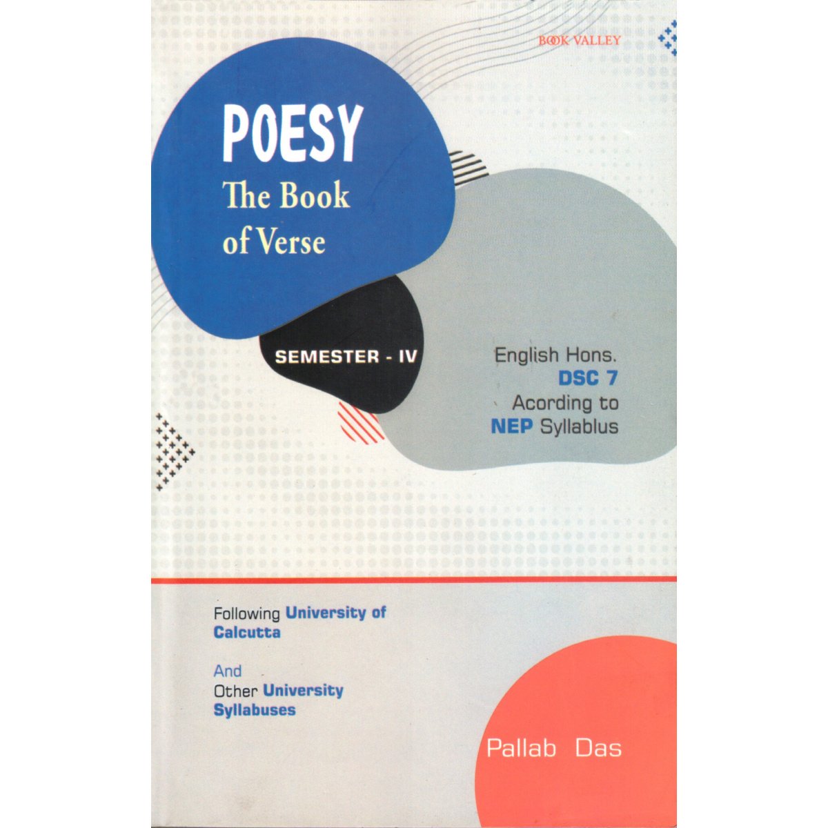 English Honours DSC-7 | Semester-4, Calcutta University Poesy The Book of Verse By Pallab Das
