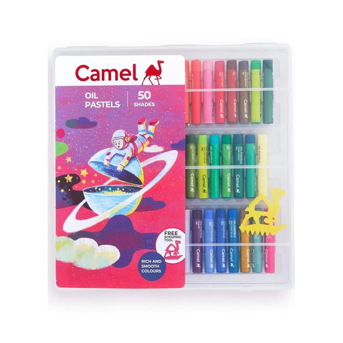 Camel Oil Pastel with Recyclable Plastic Box - 50 Shades