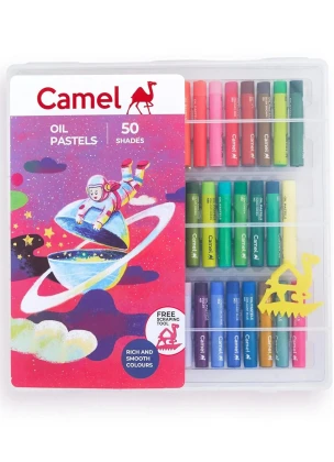Camel Oil Pastel with Recyclable Plastic Box - 50 Shades