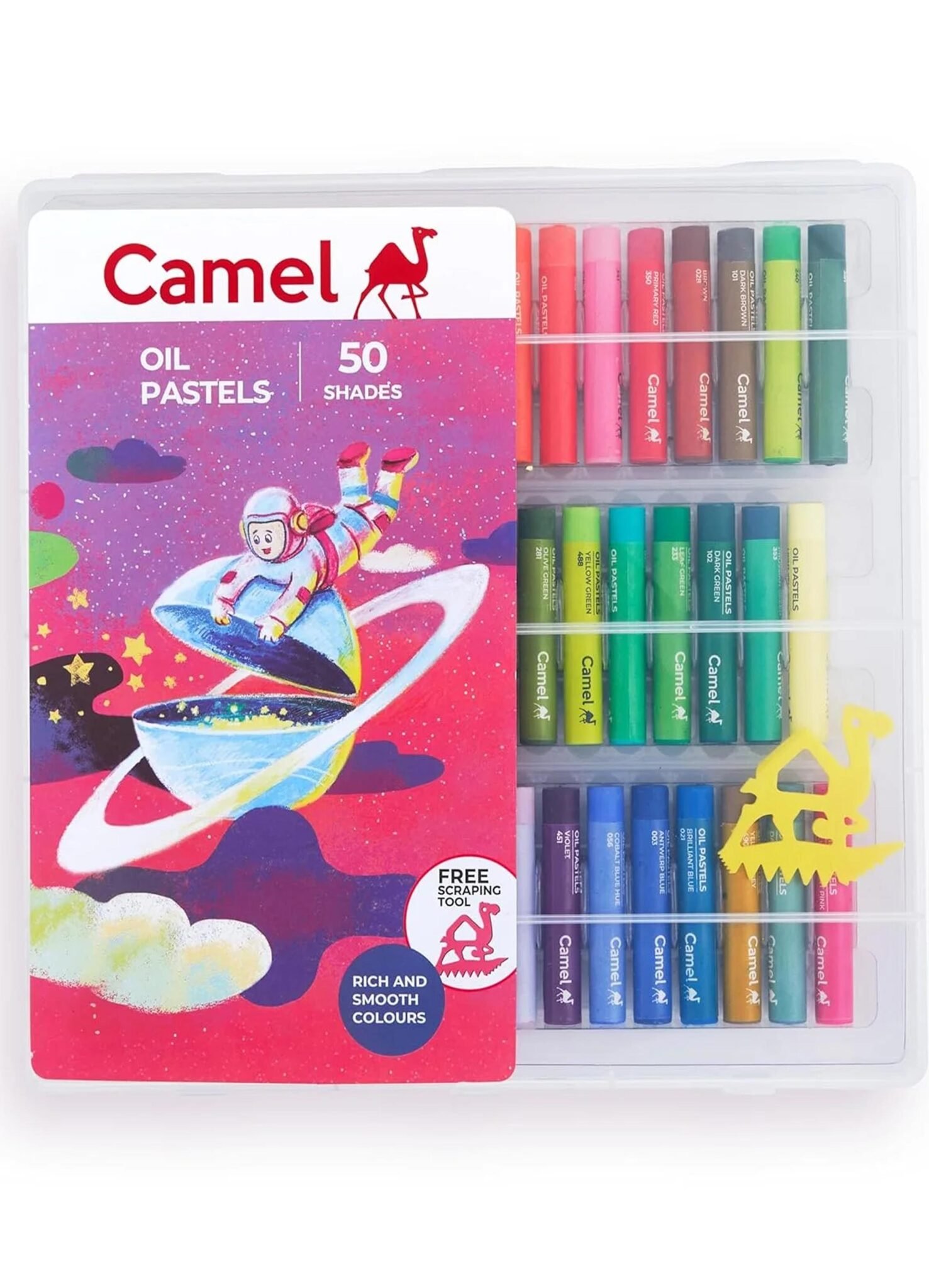 CAMEL OIL PASTEL WITH RECYCLABLE PLASTIC BOX – 50 SHADES Camel Oil Pastel with Recyclable Plastic Box - 50 Shades