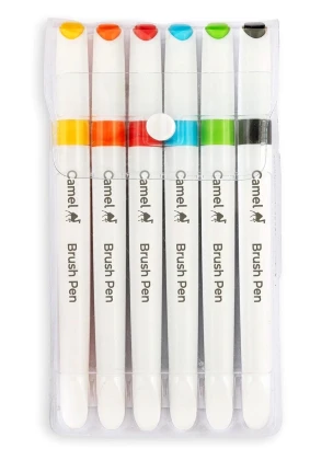 Camel Brush Pens 6 Shades
