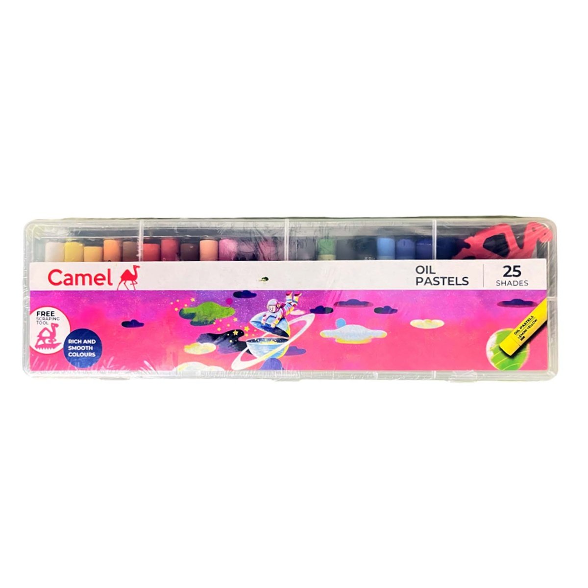 Camel Oil Pastel with Recyclable Plastic Box - 25 Shades