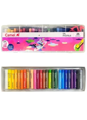 Camel Oil Pastel with Recyclable Plastic Box - 25 Shades