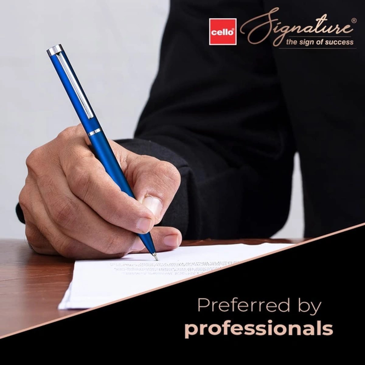 Cello Signature Indulge Ball Pen | Blue Ink | Twist Mechanism | Premium Metal Pen for Office Use | Stylish Gifts for Brother | Rakhi Set|Rakshabandhan Gifting