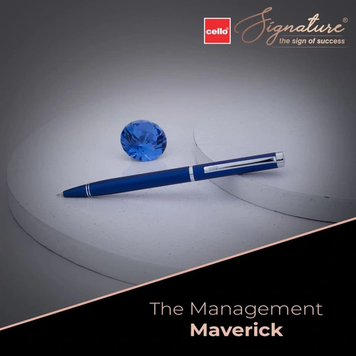 Cello Signature Indulge Ball Pen | Blue Ink | Twist Mechanism | Premium Metal Pen for Office Use | Stylish Gifts for Brother | Rakhi Set|Rakshabandhan Gifting