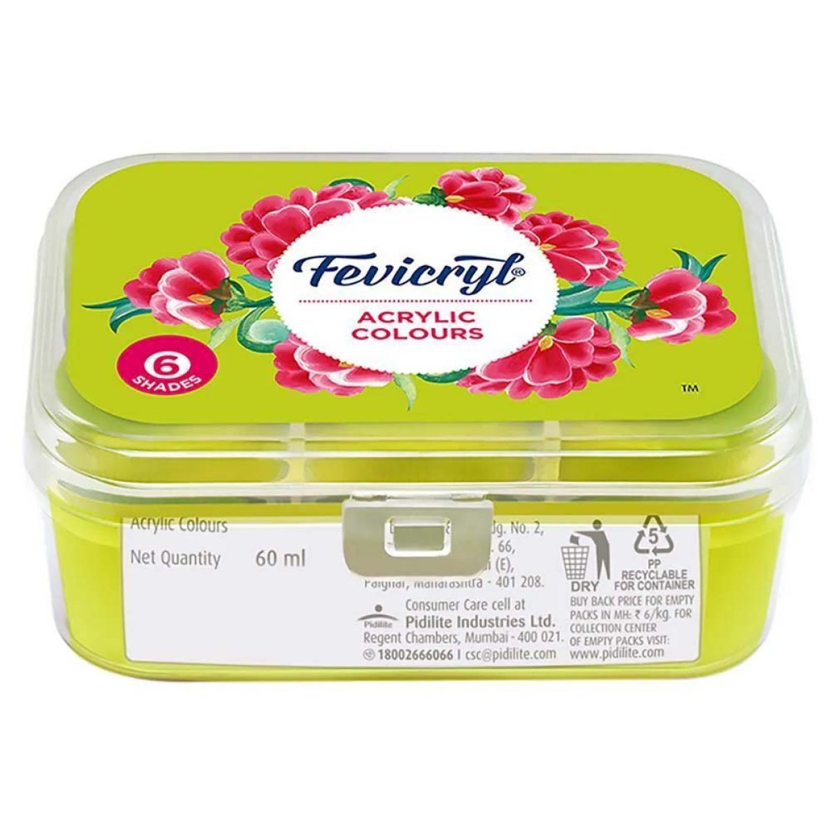 Fevicryl Acrylic Colours Kit 6 Colours x 10 ml