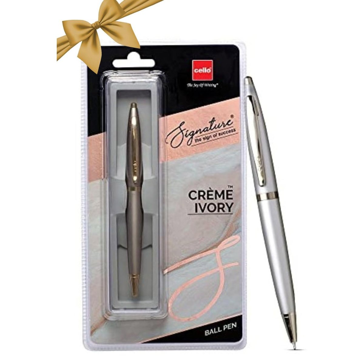 1 Cello Signature Crème Ivory Ball Pen