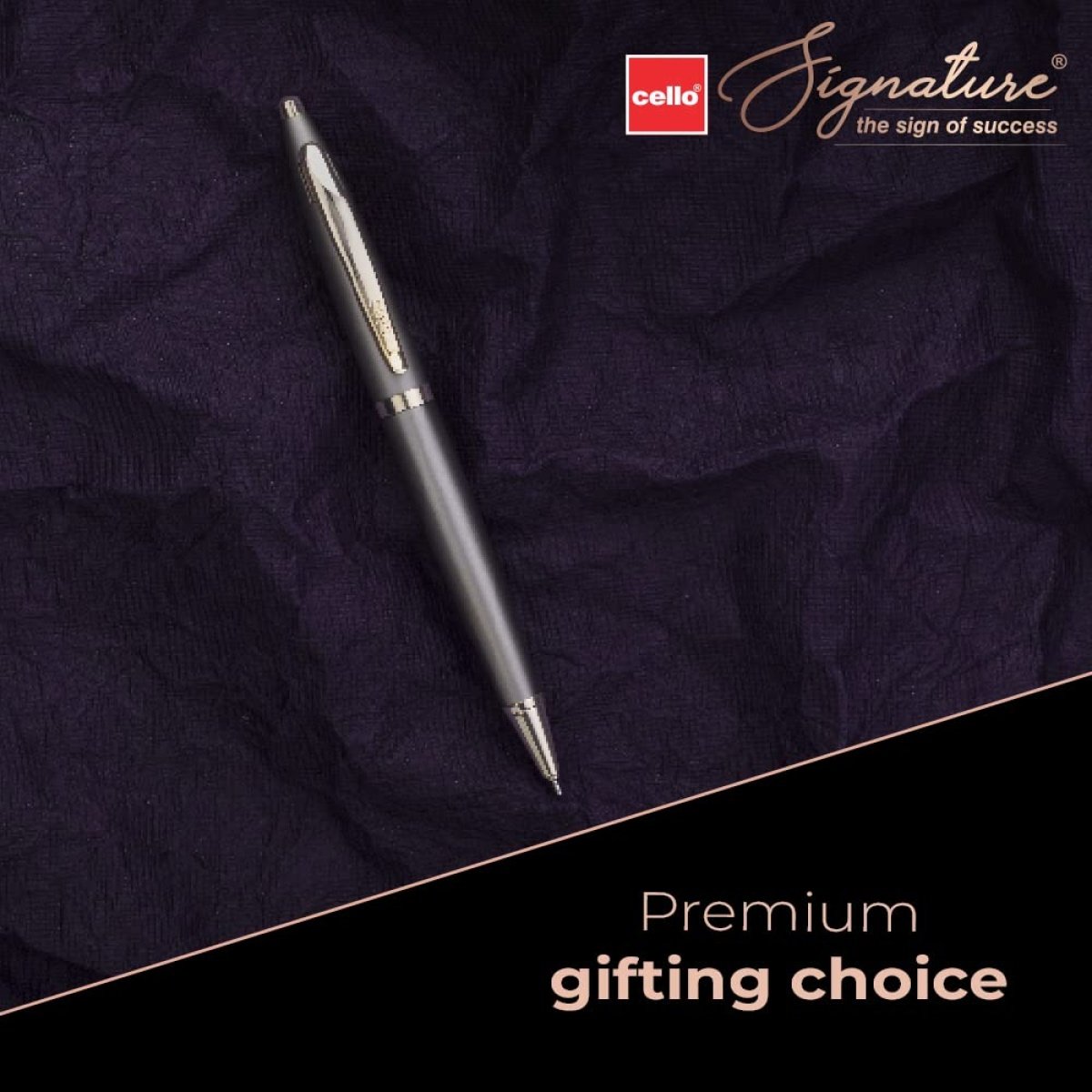 5 Cello Signature Crème Ivory Ball Pen