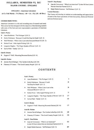 American Literature | ENGL6012 (Major Course) Semester-6 | Burdwan University By Dr. Dhiman Chakraborty