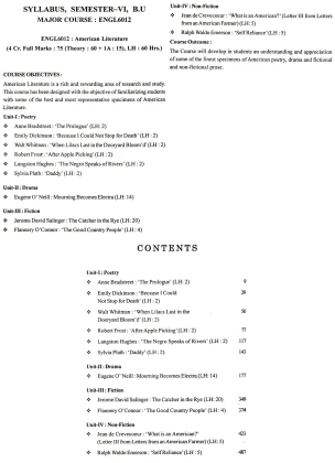 American Literature | ENGL6012 (Major Course) Semester-6 | Burdwan University By Dr. Dhiman Chakraborty