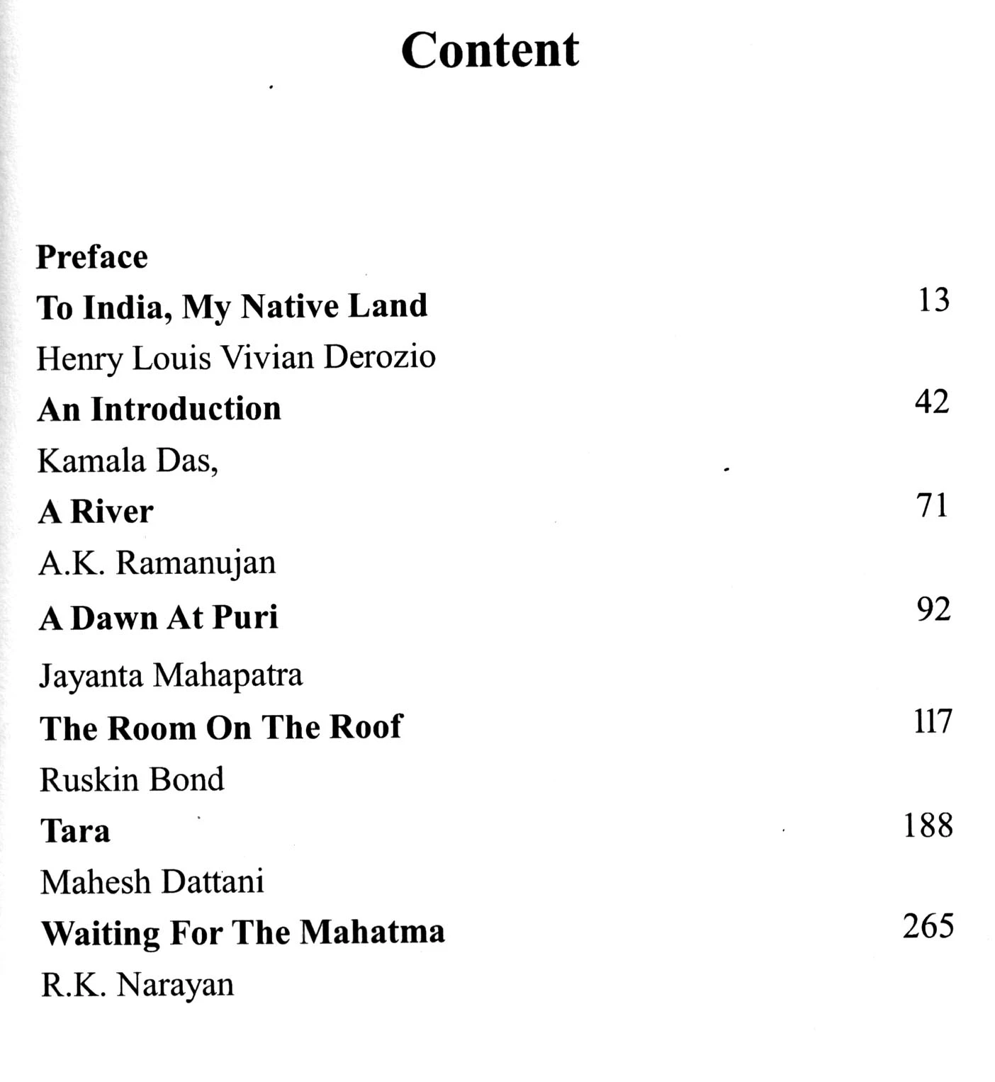 Indian Writing in English-I, Semester-6, Calcutta University (Contents)