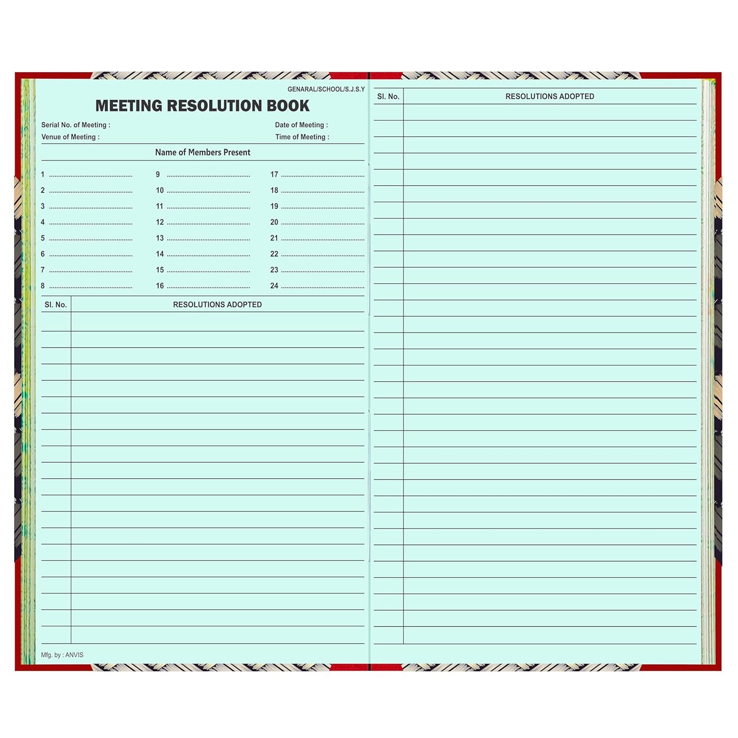 Meeting Resolution Register 50 Sheet 100 Pages (1)