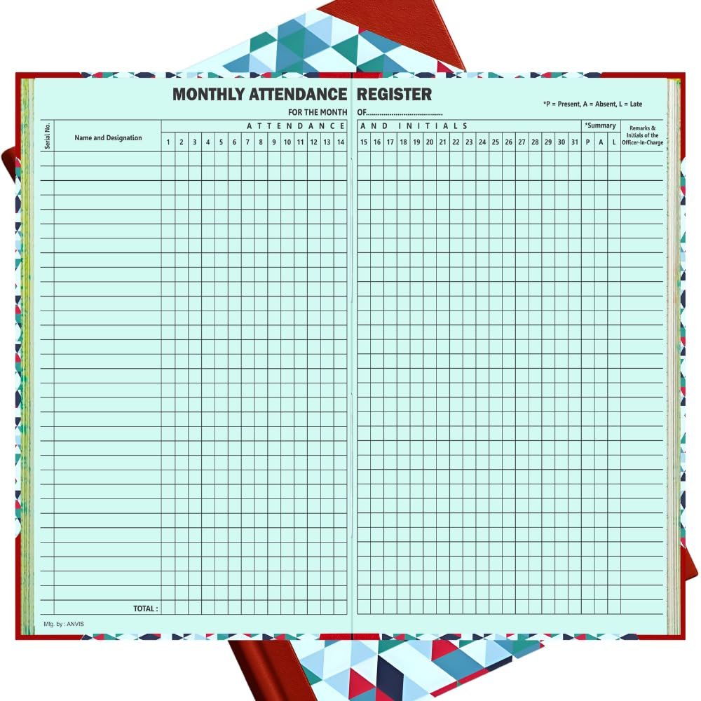 Monthly Attendence Register 100 Sheet 200 Pages (1)