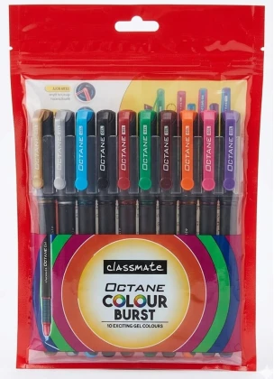 Classmate Octen Colour Burst Gel Pen | 10 Exciting Gel Colours