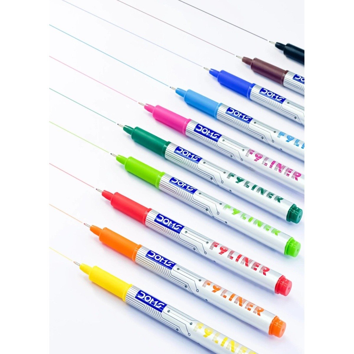 Doms F9 Liner Pens (10 Assorted Shades)