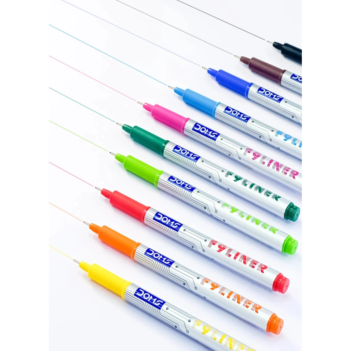 Doms F9 Liner Pens (10 Assorted Shades)