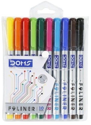 Doms F9 Liner Pens (10 Assorted Shades)