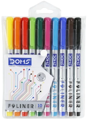 Doms F9 Liner Pens (10 Assorted Shades)