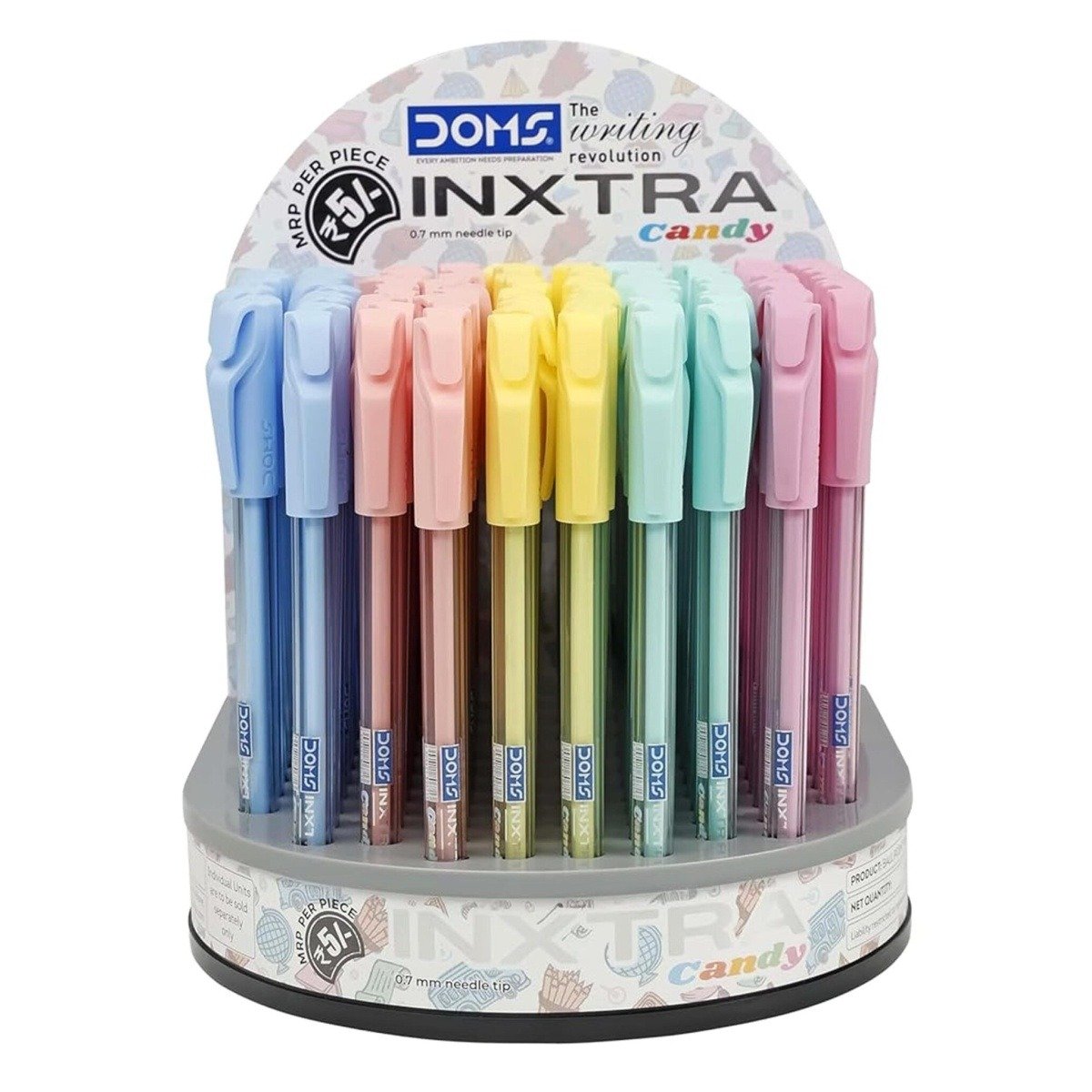 DOMS Inxtra Candy Ball Pens 100 pcs | 0.7 mm Needle Tip