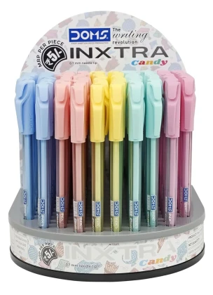 DOMS Inxtra Candy Ball Pens 100 pcs | 0.7 mm Needle Tip