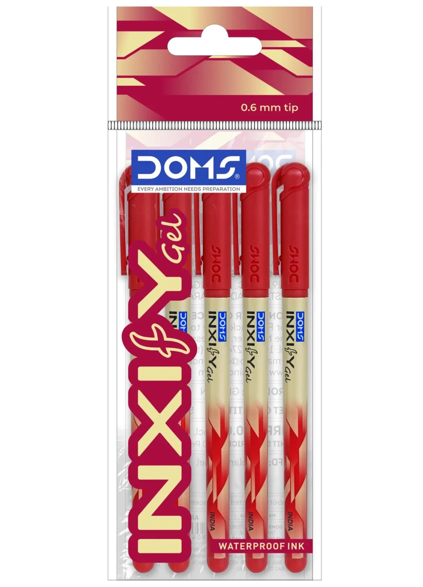 Doms Inxify Gel Pen, Ink Red Doms Inxify Gel Pen | Ink Red