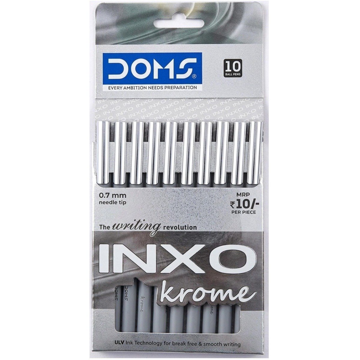 Doms Inxo Krome Ball Pen 0.7 mm | Ink Black