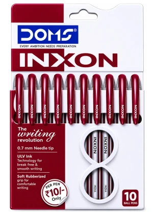 Doms Inxon Ball Pen | Ink Red | 0.7 mm