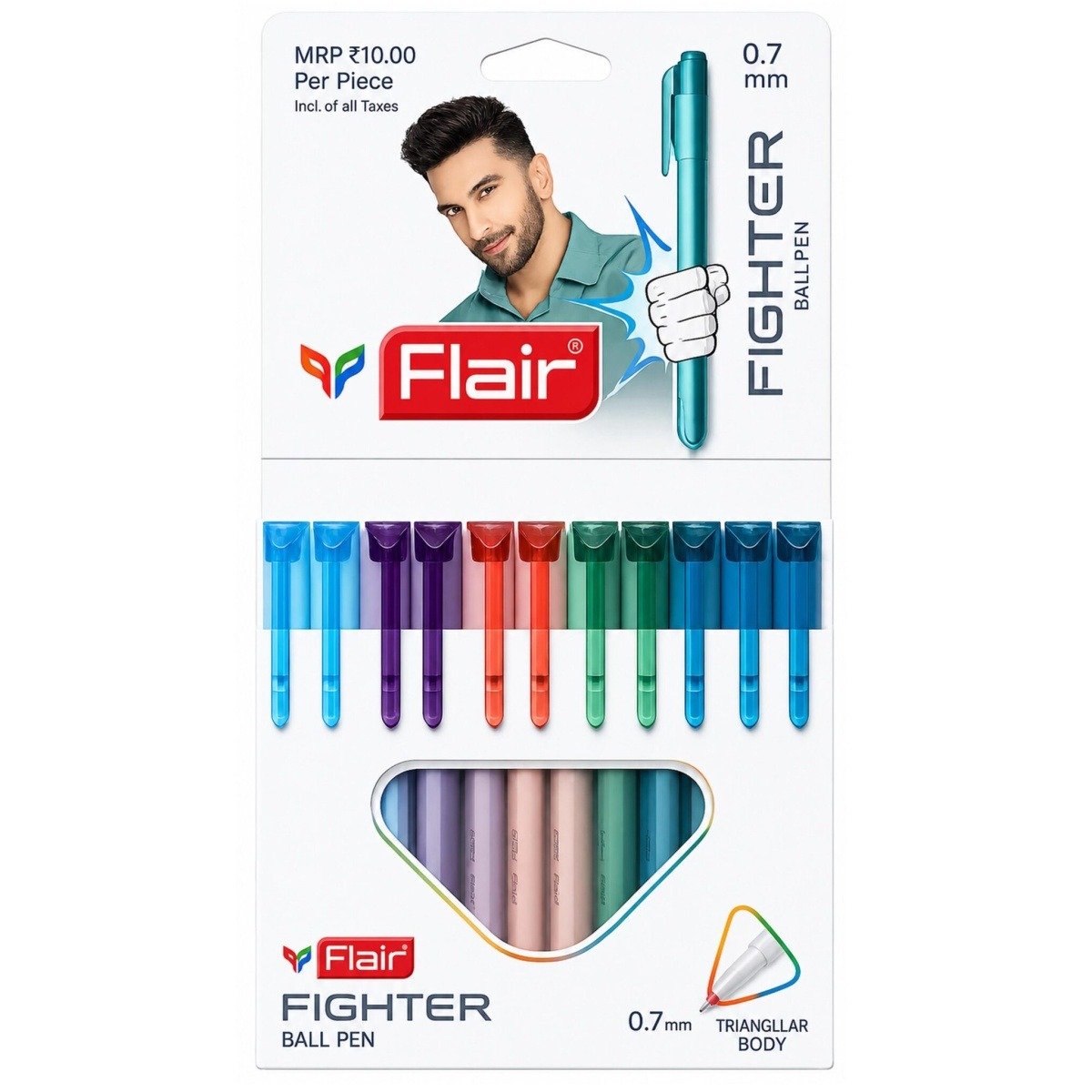 Flair Fighter Ball Pen | Ink Blue | 0.7 mm