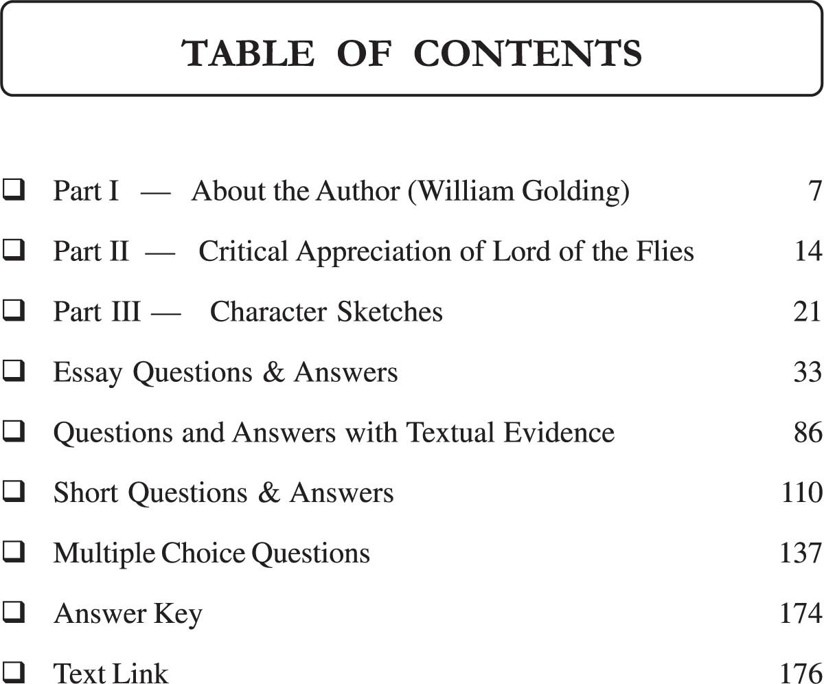 Lord of the Flies Contents William Golding Lord of the Flies By Dr. Dhiman Chakraborty