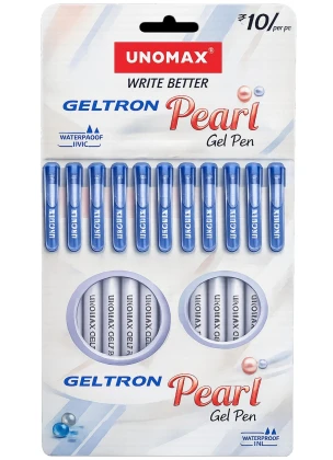 Unomax Write Better Geltron Pearl Gel Pen | Ink Blue