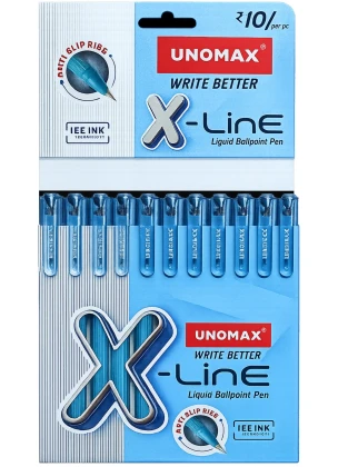 Unomax Write Better X-Line Liquid Ball Pen | Ink Blue